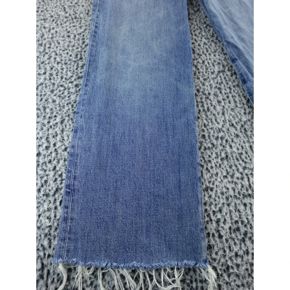 J Crew 84 Low‎ Rise Wide Leg Jeans Medium Wash Distressed Size 25